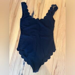 Navy blue one piece swimsuit
